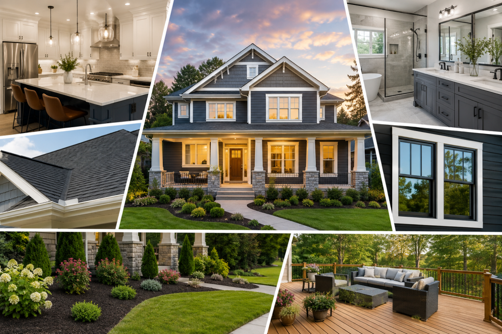 Home improvements that add the most value to a house in North Carolina, including a renovated kitchen and updated exterior.