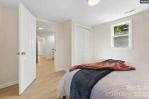 Renovated bedroom showing in North Carolina